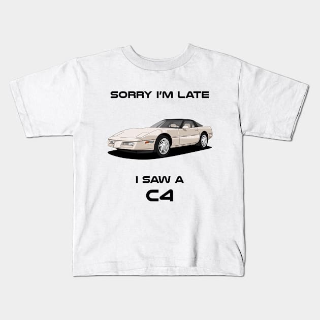 Chevrolet Corvette C4 Shirt Classic Car Oldtimer Kids T-Shirt by DriveTheClassics